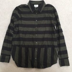 Levi’s Stripped Green and Black Button Down Shirt